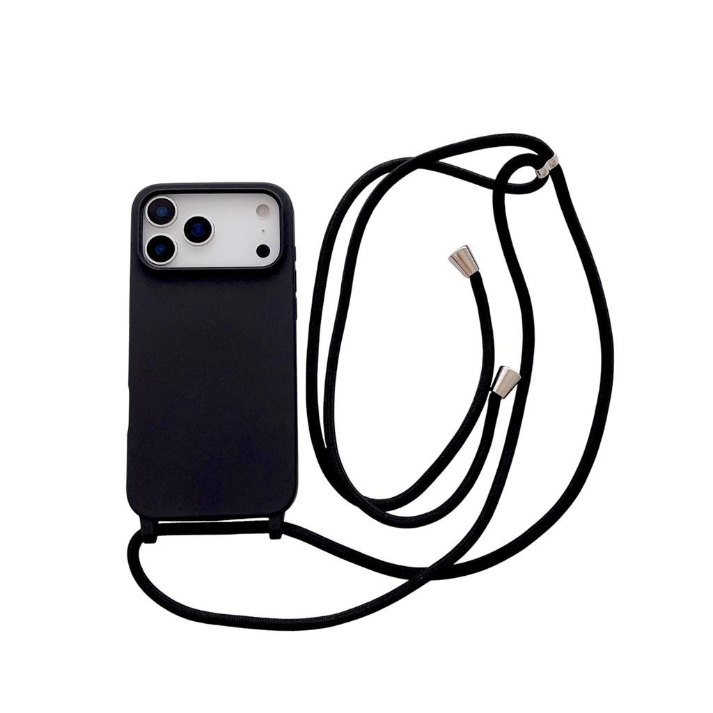 Чехол из жидкого силикона с ремешком через плечо для iPhone 17 Air 17 16 15 14 13 12 11 Pro Max X XR Max 7 8 Plus Samsung S25 S24 23 Ultra Plus