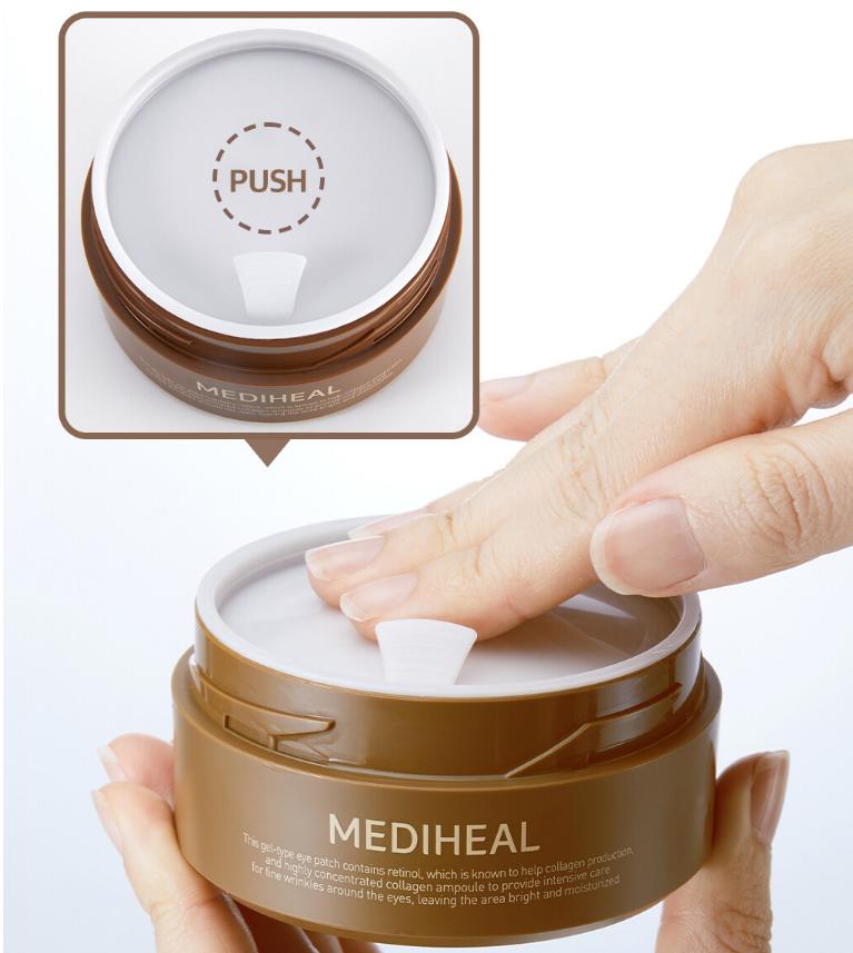 Mediheal НОВЫЙ ретинол-коллагеновый ампулный пластырь для глаз 60 шт./глазной пластырь