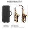 Saxophone Black Paint E-flat Sax for Beginner Student Intermediate Player Brass Eb Alto Saxophone