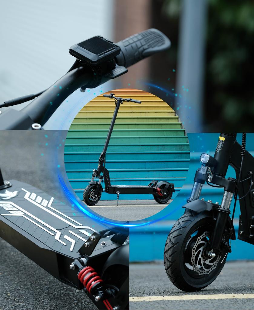 DriveTron DT08 Adult Electric Scooter, 25 mph, 37 Mile Range, 48V 13Ah 500W, Front Disc Brake + EABS, IPX5