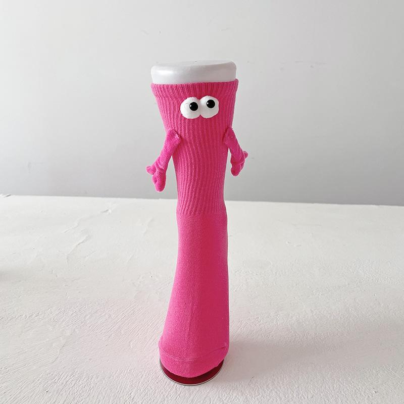 Рука Держит Носки Магнитные В Руках Смешные Мужские Для Женщин Новинка Дружба Пары Лучшая Подруга Подарок Парень Девушка Белые Носки