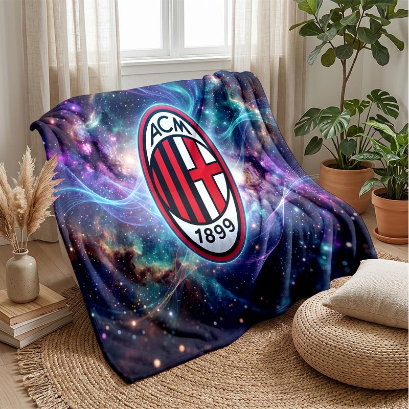 AC Milan Theme blanket Soft Flannel Blanket Plush Throw Blanket Cozy Sofa Bed Blanket for Home Decor