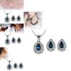 Sparkling Crystal Earring Necklace Collection With Electroplated Finish For Giftgiving