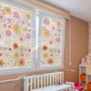 Laser-cut Vibrant Floral Pattern Home Glass Door and Window Decorative Static Cling Stickers