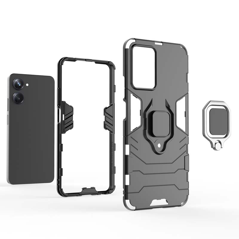 Противоударный чехол для Realme 10 11 Pro Plus 9 9i RMX3630 4G 5G Чехол с кольцом-подставкой Бронированный задний бампер для OPPO A17 A17K Чехол для телефона