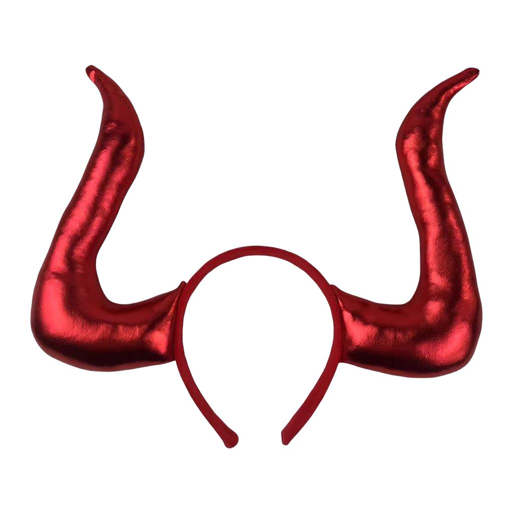 Handmade Cattle Horn Headband Cattle Girls Cosplay Accessories Beast Horns Fursuit Masquerade Halloween Cosplay Party