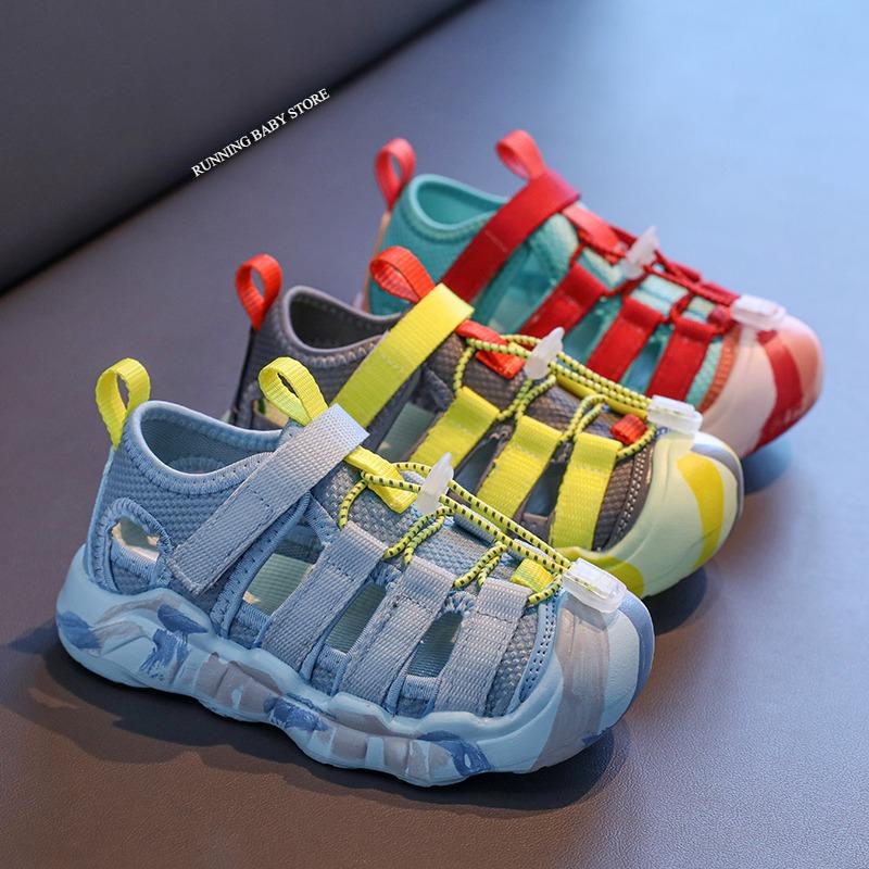 Neutrals and Bright Hues Children Canvas Sandals Girls Boys Water Shoes Quick-drying Kids Sports Shoes Patchwork Sneaker