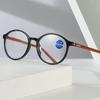Очки для чтения в круглой оправе в стиле ретро для женщин и мужчин, очки с защитой от синего света, очки Hd, очки для пресбиопии, диоптрии 0 +1,0 +1,5 +2,0 до +4,0