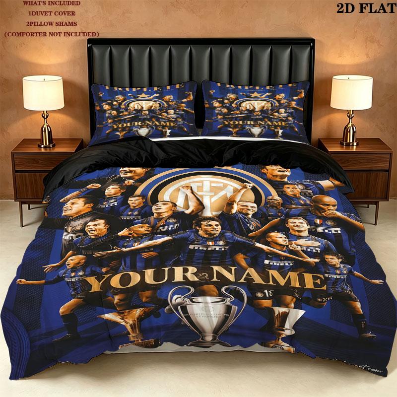 Custom Inter Bedding Quilt Set Quilt Cover Pillowcase Home Decoration Birthday Gift (1 * duvet cover + 2 * pillowcase, without core)