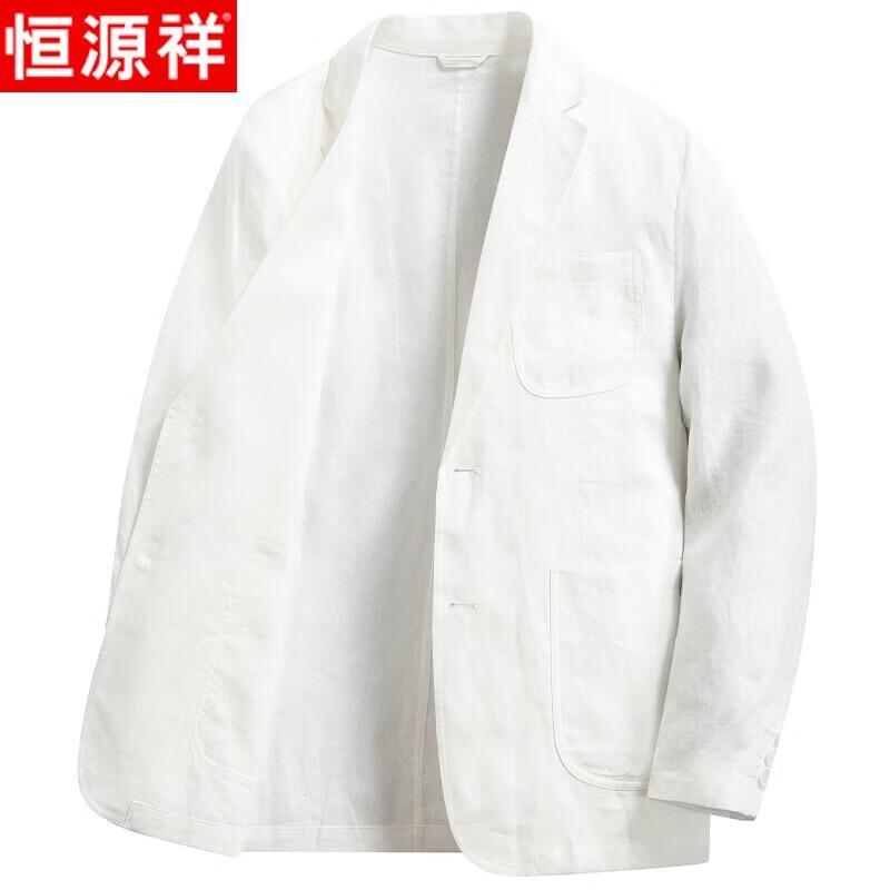 Мужской пиджак Hengyuanxiang, 100% лен, в стиле business casual