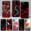 Чехол Tokyo Ghoul Красная Паукообразная Лилия Для iPhone 16,15,17,14,13,12,11 Plus,Pro Max,XS,X,XR,SE,Mini,8,7 Мягкий Силиконовый Черный Чехол