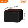 4PCS Carbon Steel Furniture Riser Beg Leg Raiser Adds Height To Heavy Furniture Round Square Sofa Chair Table Feet Riser Black