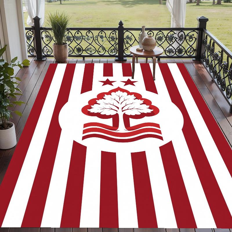Crystal Velvet Rug with Nottingham Forest Design, Soft Non-Slip Floor Mat for Living Room Bedroom Decor