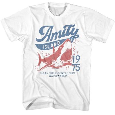 Jaws Jaws Clear Skies 1975 Белая футболка унисекс