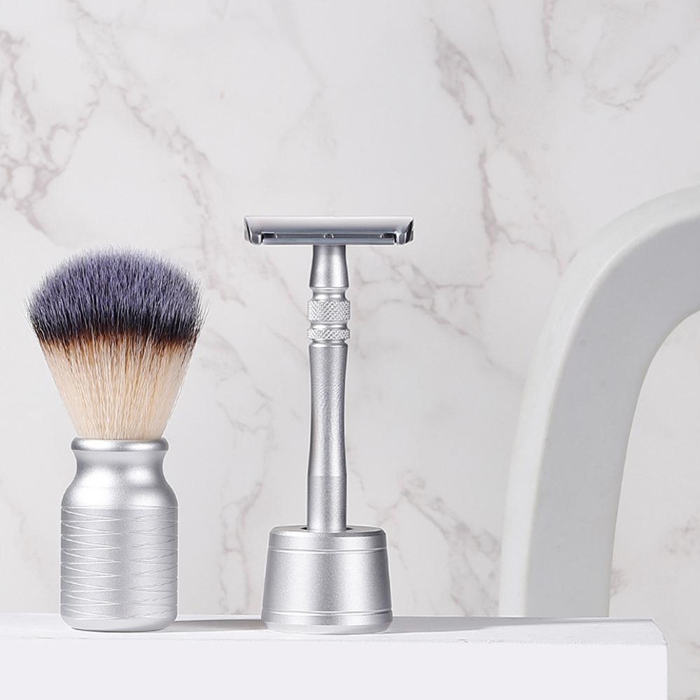 Безопасная бритва с двойным лезвием Портативные металлические бритвы для мужчин и женщин Удаление волос с 5 лезвиями с платиновым покрытием