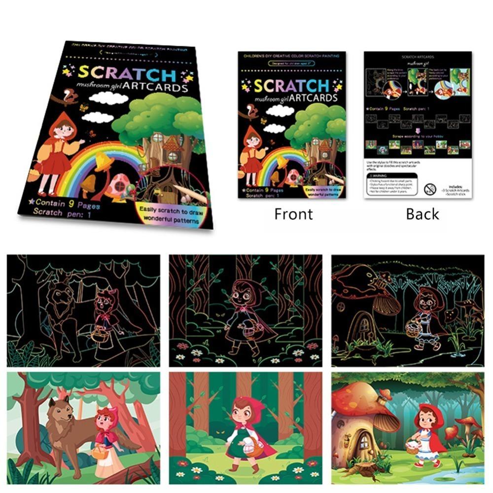 Набор бумаги для рисования скретч-карт, бумага для царапин, доска для рисования динозавров, бумага для рисования