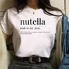 I Love Nutella Kawaii Print T Shirt Women 90s Harajuku Ullzang Fashion T-shirt Graphic Cute Cartoon Tshirt Korean Style Top Tees