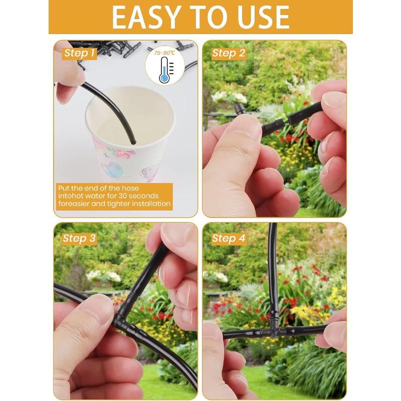 30 шт. Система капельного полива с колючим тройником, соединитель для водяной трубы 4/7 мм, садовые горшечные аксессуары для автоматического полива