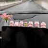 1 Набор Милых Украшений для Автомобиля Мультяшная Смоляная Модель Свинки Декор Центральной Консоли Автомобиля Аксессуары для Приборной Панели Салона Авто