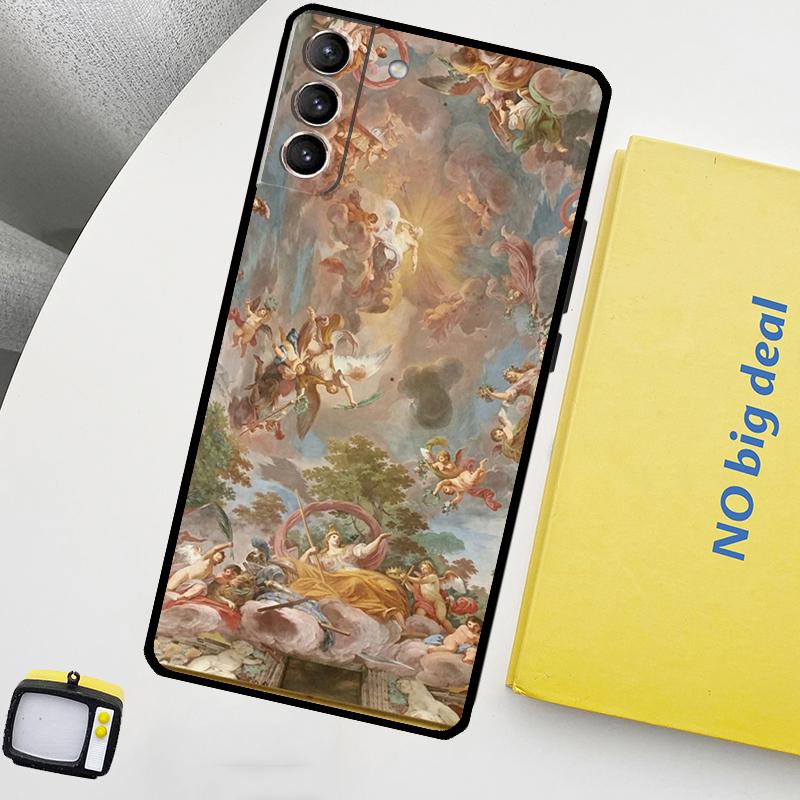 Чехол для телефона с рисунком Микеланджело для Samsung Galaxy S25 Ultra S20 S21 S22 S23 Plus S24 Ultra S9 S10 S25 FE