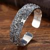 Мужской браслет Kuiniu высокого класса, узор с лицом прожорливого зверя, серебряный браслет с рогатым драконом, ретро и мощный новый стиль