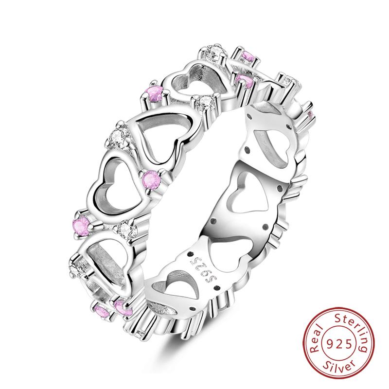 925 Sterling Silver Heart Shaped Infinite Minimalist Rings Hollow Celtic Knot Rings for Women Elegant Engagement Wedding Jewelry