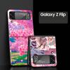 Корейский Цветочный Жесткий ПК Чехол для Телефона Для Samsung Galaxy Z Flip 7 6 5 4 Черная Крышка Для Galaxy Z Flip 3 Складной Fundas Shell Capas