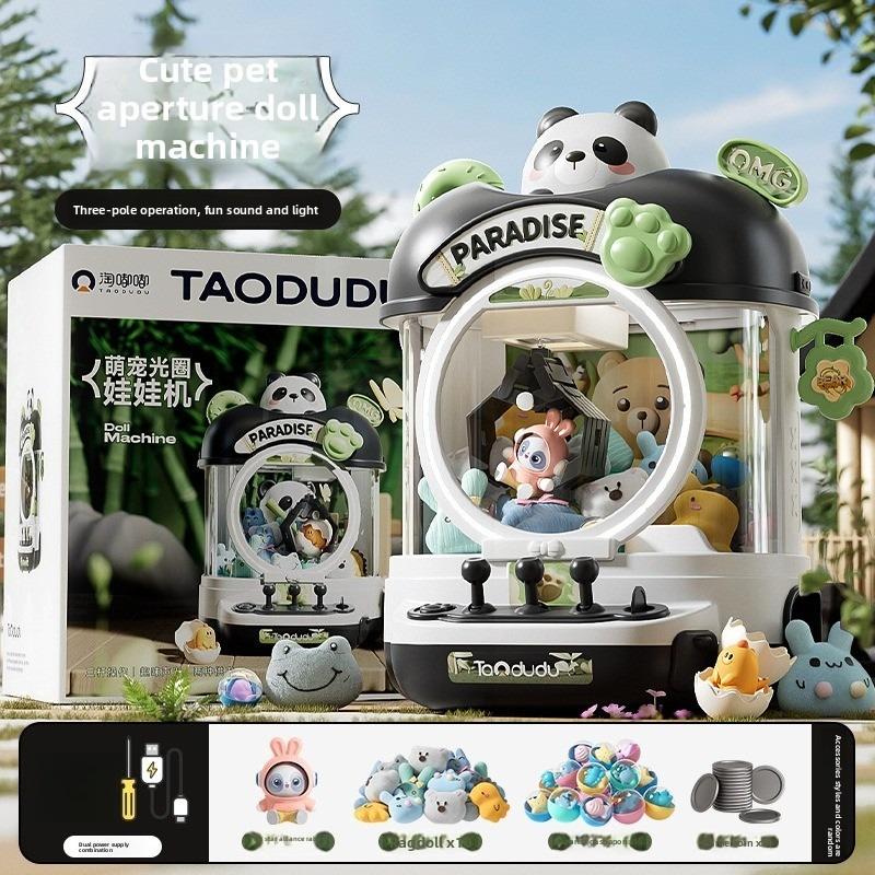 Игровой автомат для кукол Сделай сам Детский игровой автомат с монетоприемником Мини-кран для захвата игрушек Музыкальная кукла Детские рождественские подарки Игрушка для мальчика и девочки
