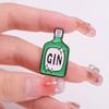 Эмалевые значки в виде винных бутылок, пользовательские броши GIN TONIC, значки на лацкан, мультяшные забавные украшения, подарок для друзей