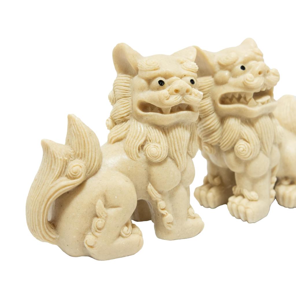 Пара фигурок Сиса, Окинава, песочно-бежевый, комичная улыбка, украшение интерьера, успокаивающая пляжная сцена, подарок, для прихожей