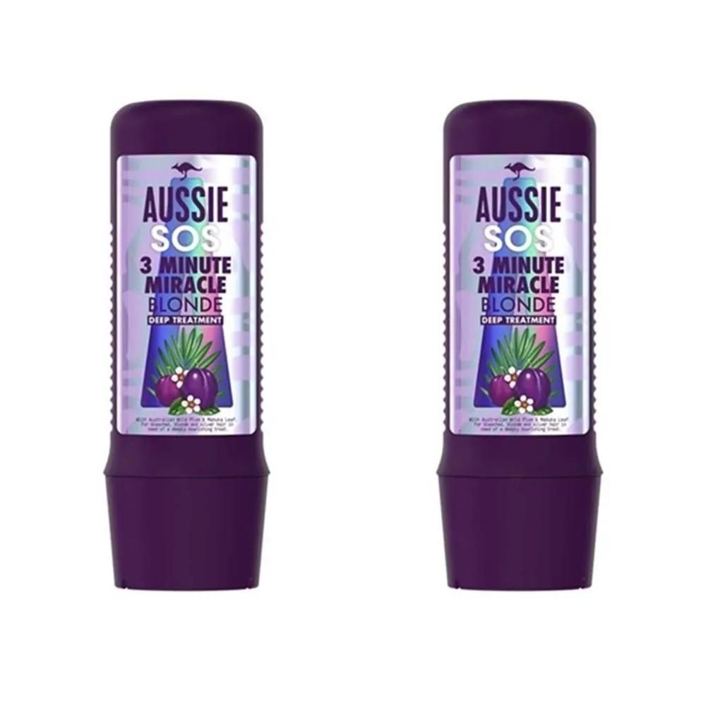 Aussie SOS 3 Minute Miracle Blonde Hair Treatment 225ml 2-Pack Aussie SOS 3 Minute Miracle Blonde Hair Vegan