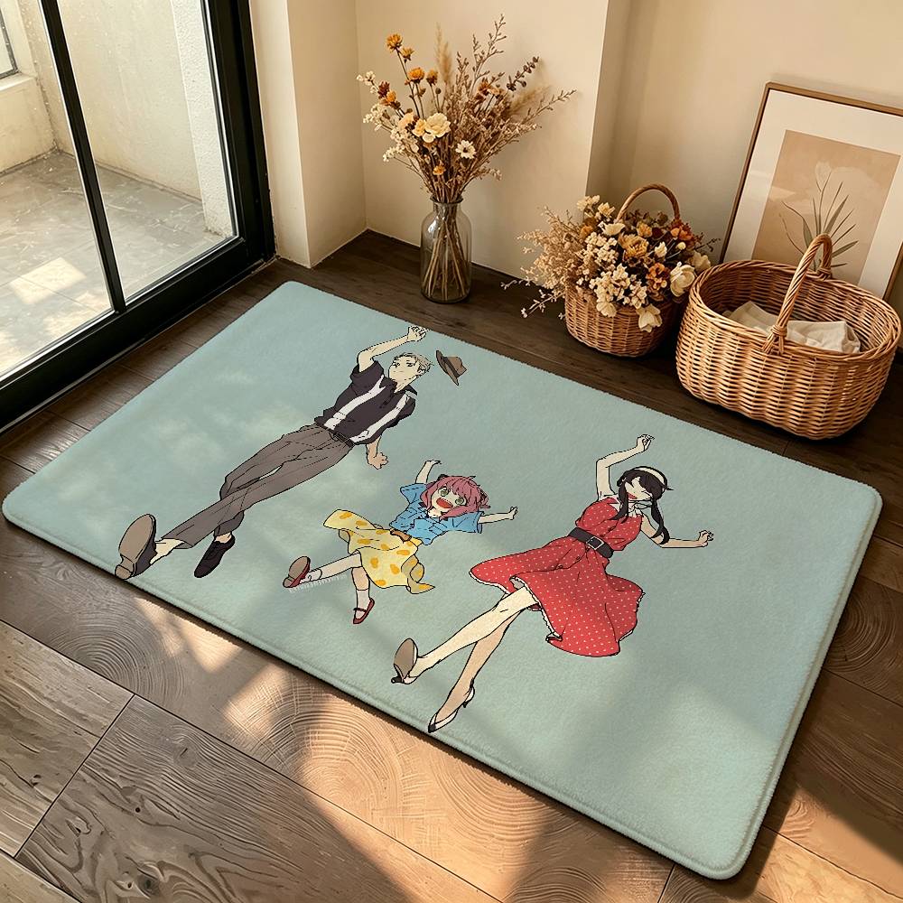 Anime S-spy-familys Carpet Bathroom Anti-slip Mat Door Mat Home Decoration Mat Entrance Door Mat Scratch-resistant Door Mat