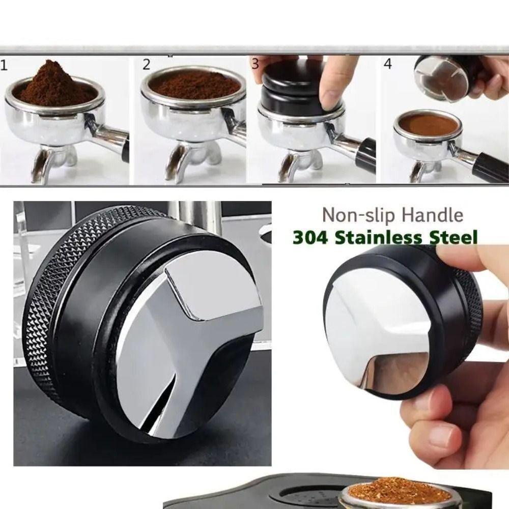 Черный распределитель кофе Выравниватель из нержавеющей стали Выравниватель эспрессо Кофе Темпер Принадлежности для кофе