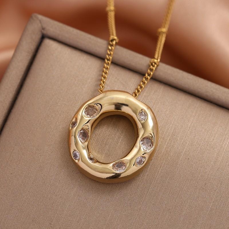 Ladies' Diamond Metal Necklace, Heavy Craftsmanship Premium Design Initial Necklace, Gift for Women, Holiday Present, Party Jewelry.