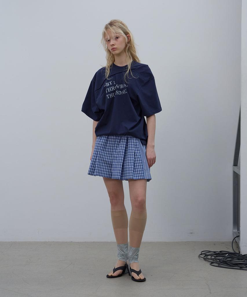 LCDC™ Draped Lettering Print T-Shirt (Navy)