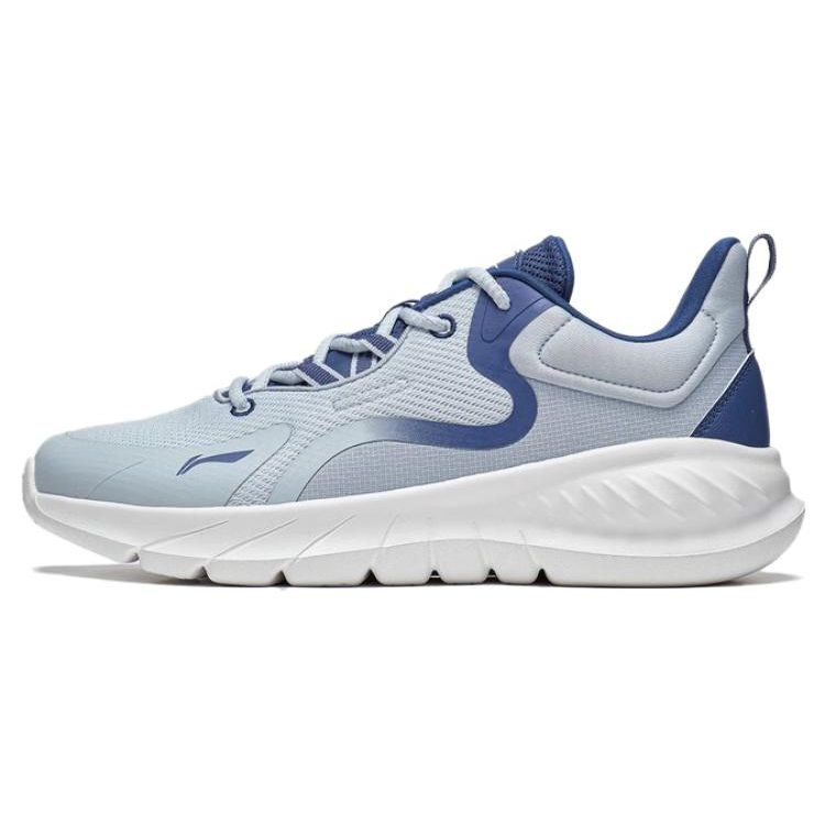 Li-Ning Easy Flex Soft Resilient Breathable Slip Resistant Durable Low Top Running Shoes Men Sneakers Gray Blue ARST073-5