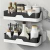 No Drill Bathroom Shelf Plastic Shower Organizer for Toiletrie Wall Mounted Shampoo Storage Rack Bathroom Accessories Wall Shelf
