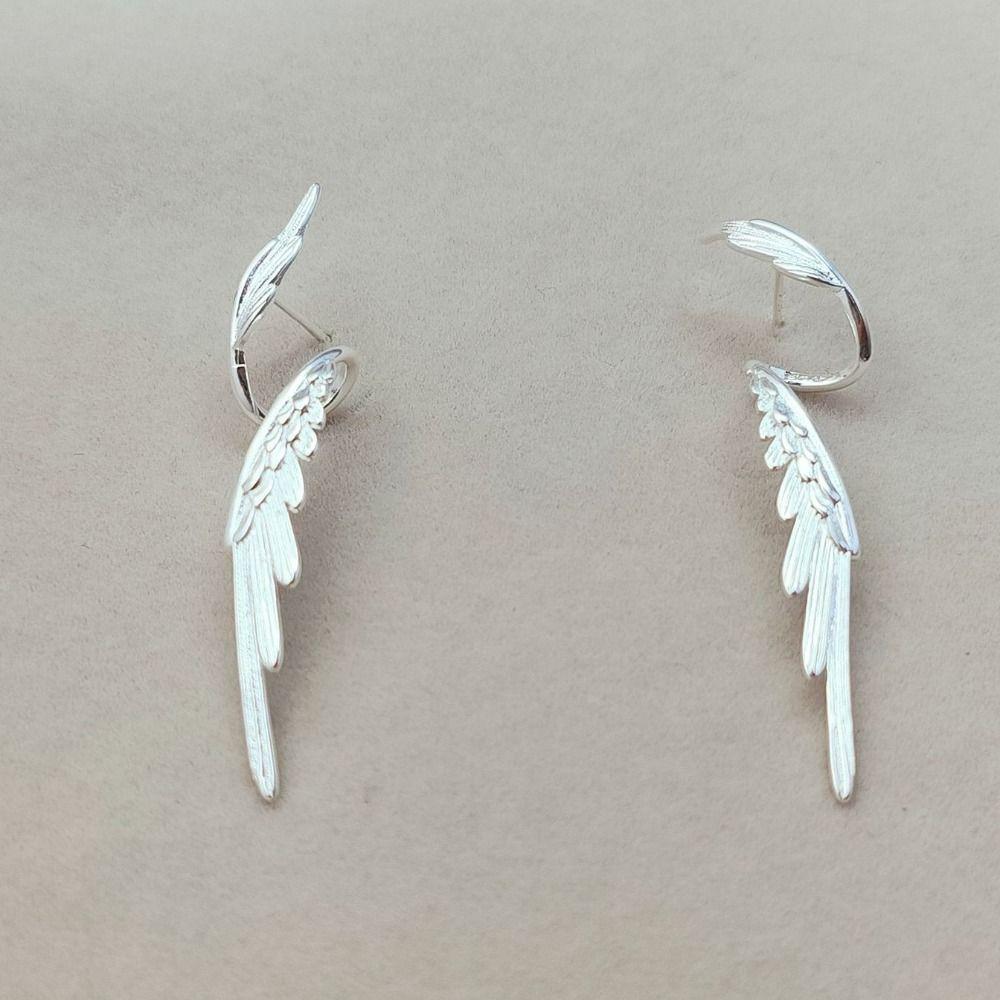 Серьги-клипсы в форме крыльев, цинковый сплав, эльфийские каффы для ушей, модная бижутерия, аксессуары для ушей, женские