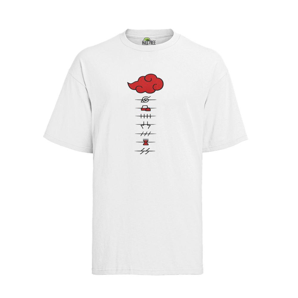 Naruto Akatsuki Shirt Wolke Symbole Anime Coslpay Bio Baumwolle Herren