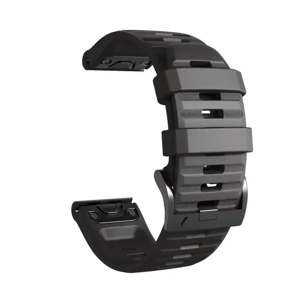 Спортивный ремешок QuickFit для часов Garmin Tactix 7/Instinct 2X Fenix 8/Descent G2/Epix Pro 51 мм 22/26 мм Силиконовый браслет