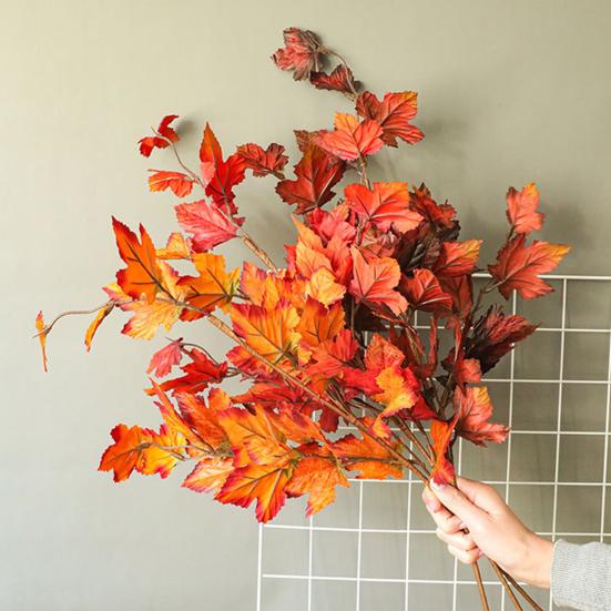 Искусственный кленовый лист, не увядающий, многоразовый, имитация ветки кленового дерева, реквизит для фотосъемки