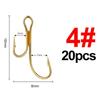 Steel Duple Hook Dead Bait Fishing Hooks Double Fishing Hooks Golden Fishing Hooks Twins Hooks