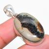 Natural Septerian Stone Gemstone 925 Sterling Silver Gift Pendant 1.77" I9u74