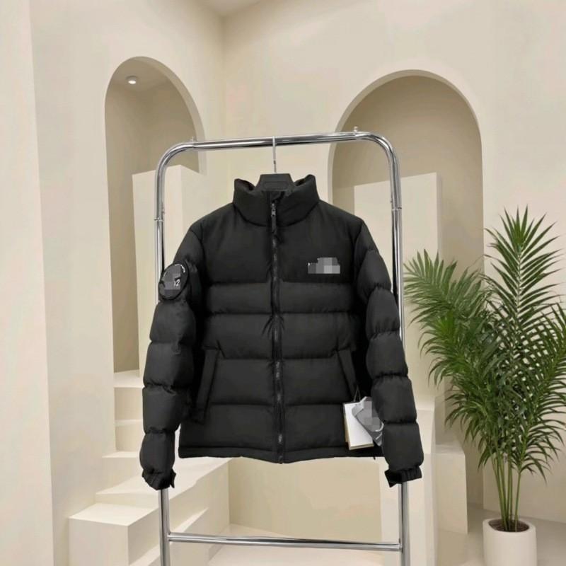 Mens Womens 90% White Duck Down Puffer Jacket With Embroidered Sleeve Patch Warm Winter Coat Daily Wear