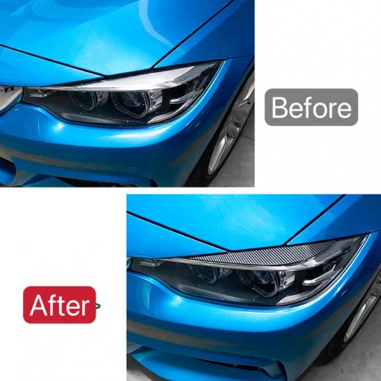 2 шт., злые фары, брови, веко для BMW 4 серии F32 F33 F36 M4 420d 420i 425d 430i 435i 440i 2013-ABS Gloss