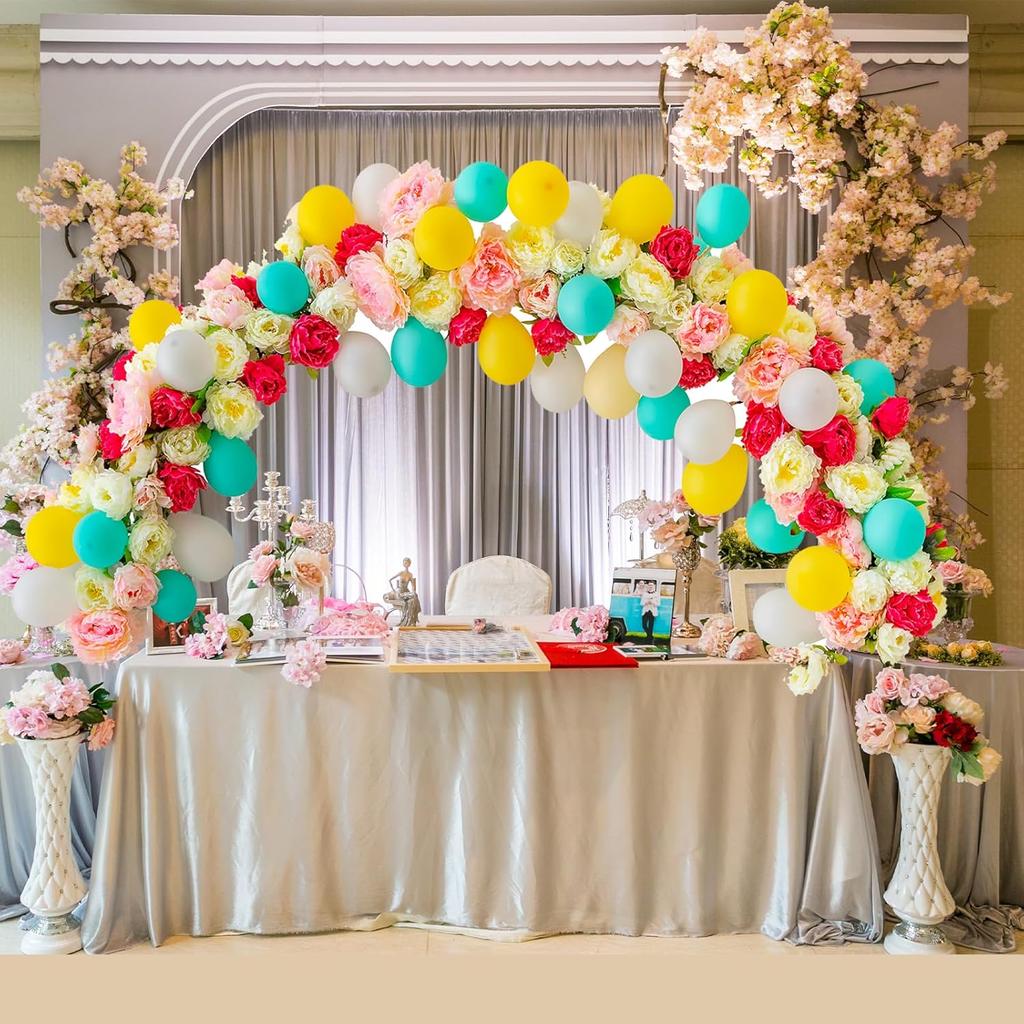 1 Set White Table Balloon Arch Kit Arch Frame for Different Size Tables Balloon Garland Decorations for Birthday Party Wedding 5