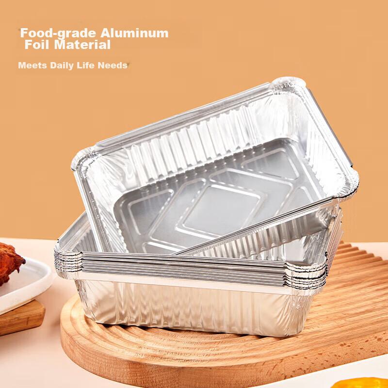 Suncojia Aluminum Foil Trays, Baking Pans, Barbecue Foil Dishes, Oven And Grill Pans, Set of 10