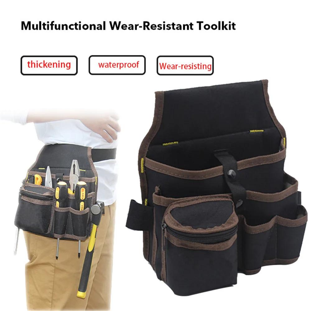 Electrician Toolkit Drill Waist Bag Wrench Screwdriver Hardware Tool Bags Organizer Multifunctional Tool Storage Bag