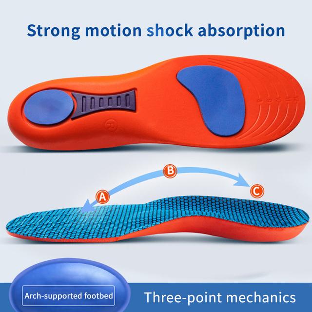 Sports Arch Orthopedic Insole for Feet Man Women Shoes Sole Shock Absorption Pad Breathable Cushion Running Arch Support Insoles