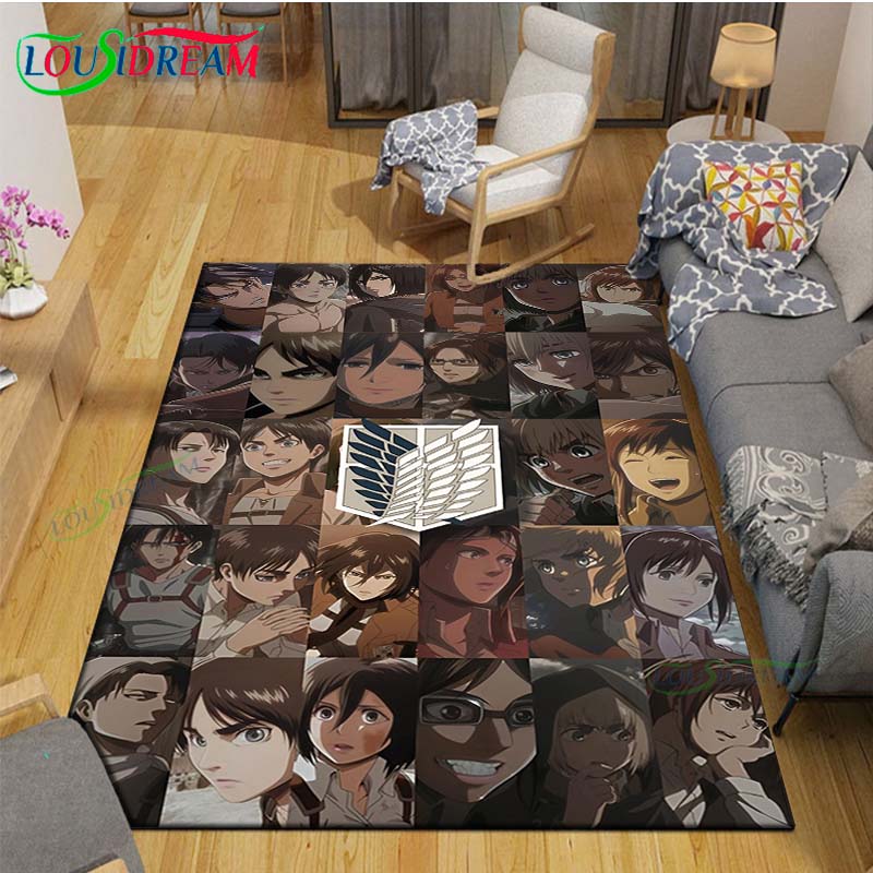 Модный 3D Мультяшный Ковер с Принтом A-Attack T-Titan для Гостиной, Противоскользящий Коврик, Коврики для Детской Комнаты, Коврик для Йоги, Декор, Подарок